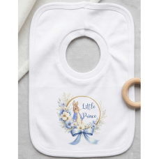 KWB127: Little Prince Blue Rabbit Over Head Bib