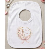 KWB128: Little Princess Pink Rabbit Over Head Bib