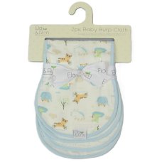 J14029: 2 Pack Muslin Baby Burp Cloths- Sky Jungle