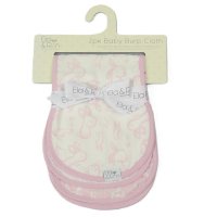 J14030: 2 Pack Muslin Baby Burp Cloths- Pink Bunny
