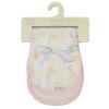 J14031: 2 Pack Muslin Baby Burp Cloths- Pink Mermaid