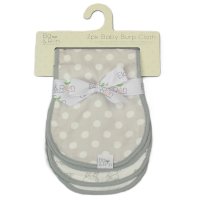J14032: 2 Pack Muslin Baby Burp Cloths- Grey Sheep