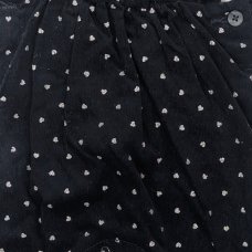 DX308: Baby Girls Navy Corduroy Dungaree & Top Outfit  (0-3 years)