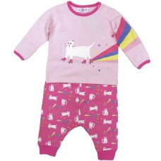 Q17584: Baby Girls Rollerskating Cat Top & Jog Pant Outfit (3-24 Months)