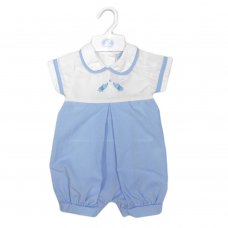 R17991: Baby Boys Romper With Elephant Embroidery (0-9 Months)