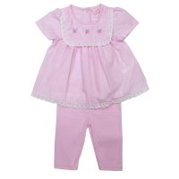 R18195: Baby Girls Tunic Dress & Legging Set (0-9 Months)