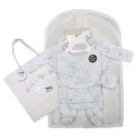 R18616: Baby Unisex Elephant 6 Piece Mesh Bag Gift Set (NB-6 Months)