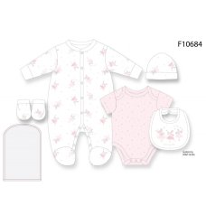 F10684NB: Baby Girls Fairy Mouse 6 Piece Mesh Bag Gift Set (NB-6 Months)