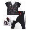 S19437:  Baby Boys Biker Bodysuit, Pant & Shoes Outfit (0-12 Months)