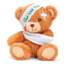 SE1097: 15cm Keeleco Get Well Soon Bear  (100% Recycled)