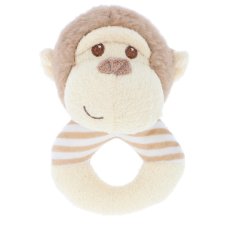 SE2076: 14cm Keeleco Marcel Monkey Ring Rattle (100% Recycled)