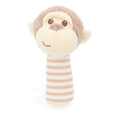 SE2077: 14cm Keeleco Marcel Monkey Stick Rattle (100% Recycled)