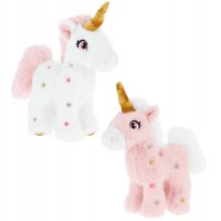 SE3063: 16cm Keeleco Standing Pink Unicorn- 2 Assorted (100% Recycled)