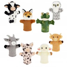SE3077: 27cm Keeleco Farm Hand Puppets- 8 Assorted (100% Recycled)
