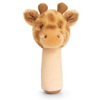 SE6718: 14cm Keeleco Huggy Giraffe Stick Rattle (100% Recycled)