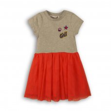 Girl 6: Mixed Fabric Dress (9 Months-3 Years)