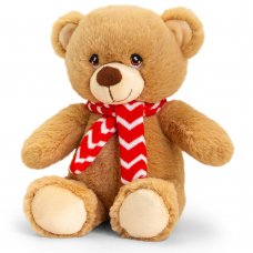 SX1925: 20cm Keeleco Conker Bear with Scarf (100% Recycled)