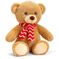 SX1926: 25cm Keeleco Conker Bear with Scarf (100% Recycled)