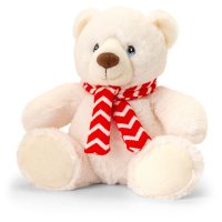 SX1928: 20cm Keeleco Polar Bear W/Scarf (100% Recycled)