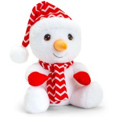 SX1938: 25cm Keeleco Snowman W/Hat & Scarf (100% Recycled)