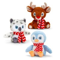SX1946: 16cm Keeleco Adoptable World Christmas W/Scarf- 3 Designs (100% Recycled)