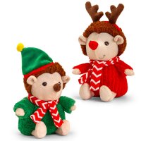 SX1950: 20cm Keeleco Hedgehog In Christmas Outfit- 2 Designs (100% Recycled)