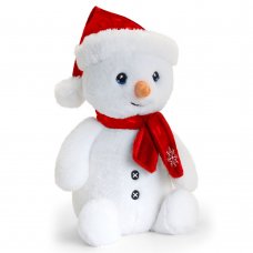 SX6376: 20cm Keeleco Snowman With Scarf (100% Recycled)