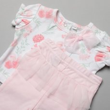 T20010: Baby Girls Floral Top & Legging Outfit (0-12 Months)