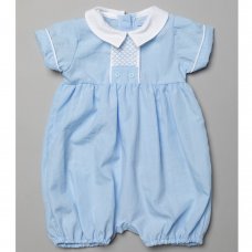 T20170: Baby Boys Romper With Smocking  (0-9 Months)