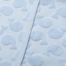 T20181: Baby Boys Blue Whale Embossed 5 Piece Gift Set (NB-6 Months)