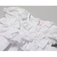 T20236B: Baby Girls Tiered Broderie  Anglais Dress, Pant & Headband Set (6-24 Months)