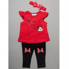 T20636:  Baby Minnie Mouse T-Shirt, Legging & Headband Outfit (3-24 Months)