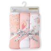 T20738: Baby Floral Swan 3 Pack Hooded Towels/Robes