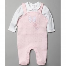 T20827: Baby Girls Quilted 2 Piece Outfit (0-9 Months)