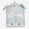 K14280: Baby Blue Puppy Hooded Towel/Robe