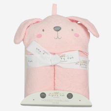 K14281: Baby Pink Bunny Hooded Towel/Robe