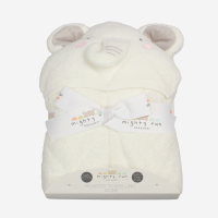 K14282: Baby White Elephant Hooded Towel/Robe