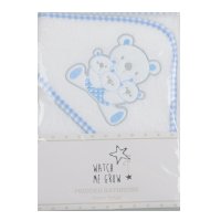 H1973: Baby Boys Teddy Hooded Towel/Robe