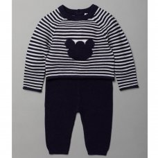 V21075: Baby Boys Bear Knitted 2 Piece Outfit (0-12 Months)