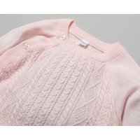 V21090: Baby Girls Cable Knitted 3 Piece Outfit (0-12 Months)