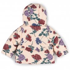 V21232: Baby Girls Floral Cotton Lined, Quilted Jacket (3-24 Months)