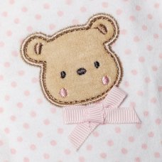 V21280: Baby Girls Bear 3 Piece Outfit (0-9 Months)