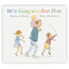 V21687: Baby Unisex We're Going On A Bear Hunt 6 Piece Mesh Bag Gift Set With Book (NB-6 Months)