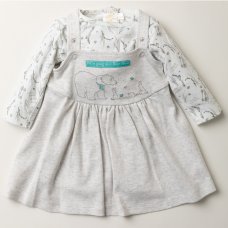V21806: Baby We're Going On A Bear Hunt Dress & Top Outfit (NB-6 Months)
