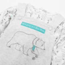 V21807: Baby We're Going On A Bear Hunt Dungaree & Top Outfit (NB-6 Months)