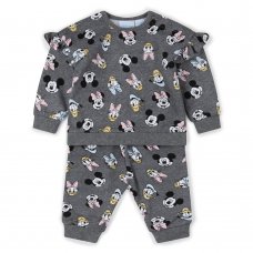 V22051:  Baby Girls Disney Sweatshirt & Jog Pant  Outfit (0-18 Months)