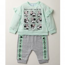 V22052:  Baby Minnie Mouse Sweatshirt & Jog Pant  Outfit (0-18 Months)