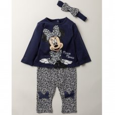 V22060:  Baby Minnie Mouse Top, Legging & Headband Outfit (3-24 Months)