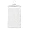VEL03W: Baby White Luxury Ultra Soft Dimple Wrap On A Satin Padded Hanger