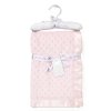 VEL03P: Baby Pink Luxury Ultra Soft Dimple Wrap On A Satin Padded Hanger